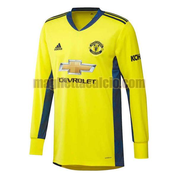 maglia manga larga  manchester united uomo seconda portiere 2020-2021